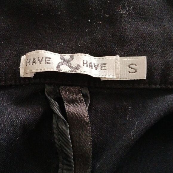Have & Have black stretch cropped single button closure shrug jacket Sz S - Picture 6 of 6